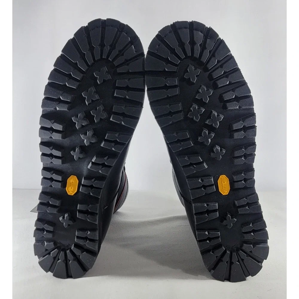 Rocky Men's Black Leather Portland Lace-up‎ Waterproof Combat Boots Vibram Soles